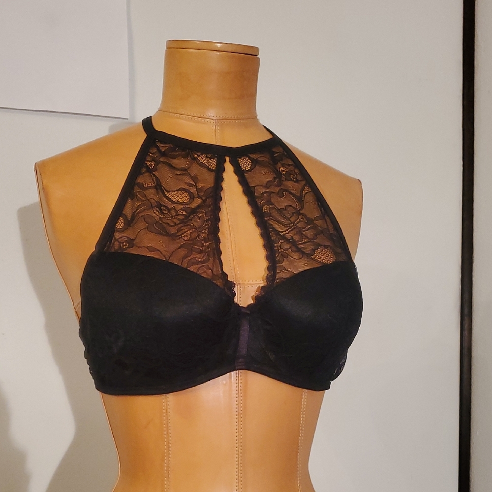 Smart & Sexy Black Lace High Neck Bralette